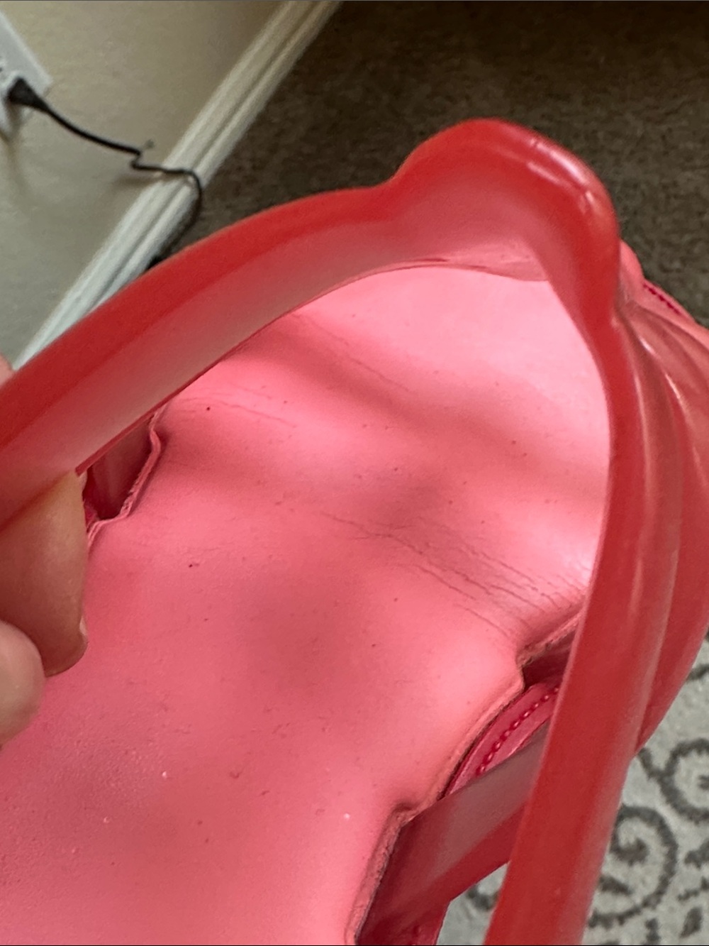 Melissa Women's Red and Pink Jelly Slingback Sandals - Picture 5 of 6